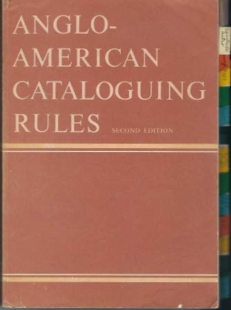 Stock image for Anglo-American Cataloguing Rules for sale by HPB-Red