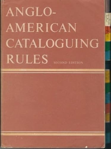 Stock image for Angol-American Cataloguing Rules for sale by HPB Inc.