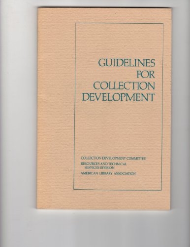 Stock image for Guidelines for Collection Development for sale by POQUETTE'S BOOKS