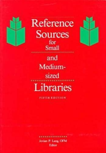 Beispielbild fr Reference Sources for Small and Medium-Sized Libraries zum Verkauf von The Book Cellar, LLC