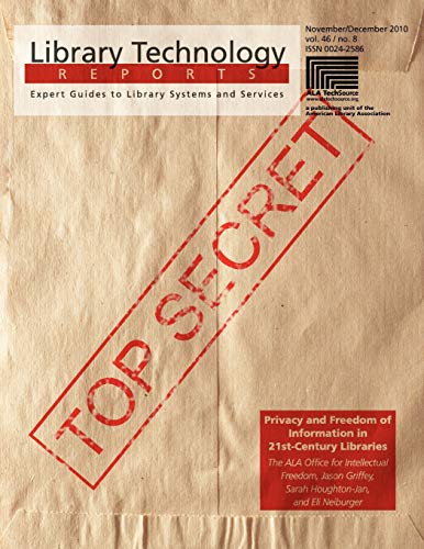 Stock image for Privacy and Freedom of Information in 21st-Century Libraries (Library Technology Reports) (Volume 46, Issue 8) for sale by HPB-Red