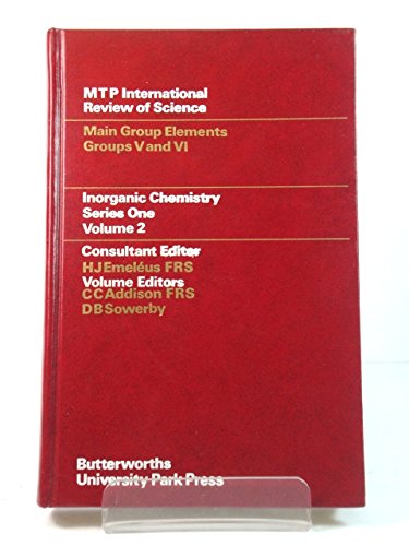 9780839110057: Main group elements: groups V and VI, (Inorganic chemistry, series one, v. 2)...