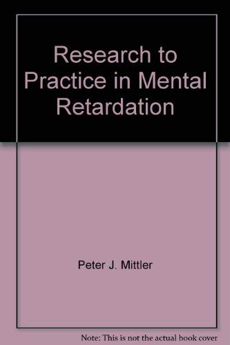 Beispielbild fr Research to Practice in Mental Retardation, Volume III: Biomedical Aspects zum Verkauf von PsychoBabel & Skoob Books