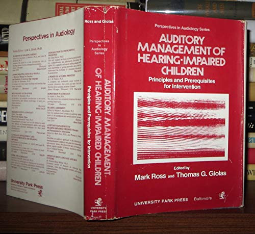 Imagen de archivo de Auditory Management of Hearing-Impaired Children a la venta por Better World Books