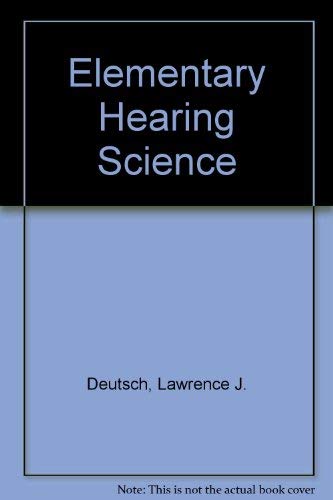 Beispielbild fr Elementary Hearing Science zum Verkauf von Better World Books