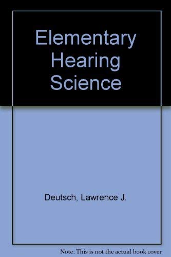 Imagen de archivo de Elementary Hearing Science a la venta por Better World Books
