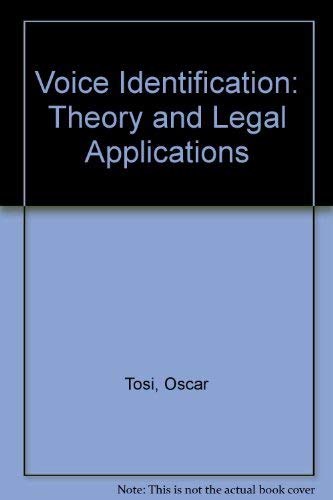 Stock image for Voice Identification: Theory and Legal Applications for sale by Goulds Book Arcade, Sydney