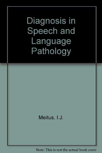 9780839118107: Diagnosis in Speech and Language Pathology