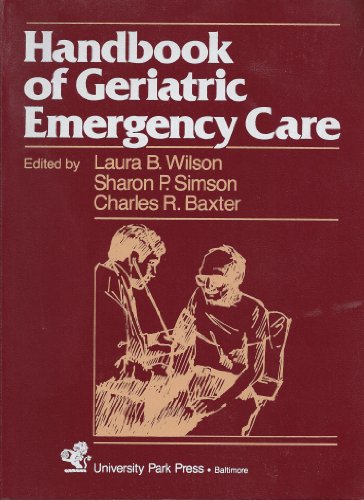 Imagen de archivo de Handbook of Geriatric Emergency Care a la venta por dsmbooks