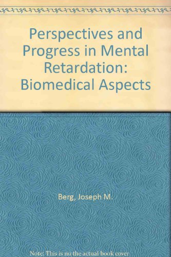 Imagen de archivo de Perspectives and Progress in Mental Retardation a la venta por Better World Books