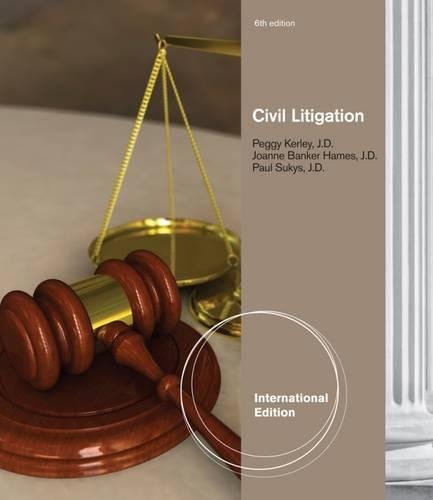 9780840023971: Civil Litigation, International Edition