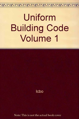 Imagen de archivo de Uniform Building Code Volume 1 a la venta por ThriftBooks-Dallas