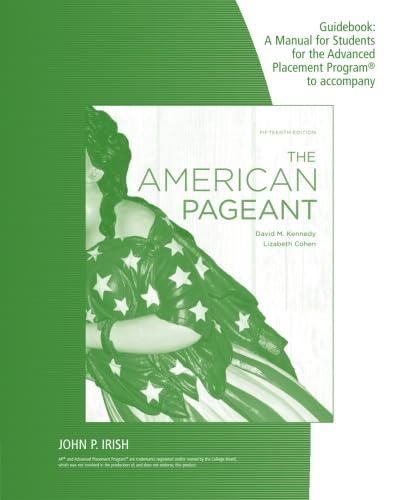 Imagen de archivo de The American Pageant Guidebook: A Manual for Students for the Advanced Placement Program a la venta por Your Online Bookstore