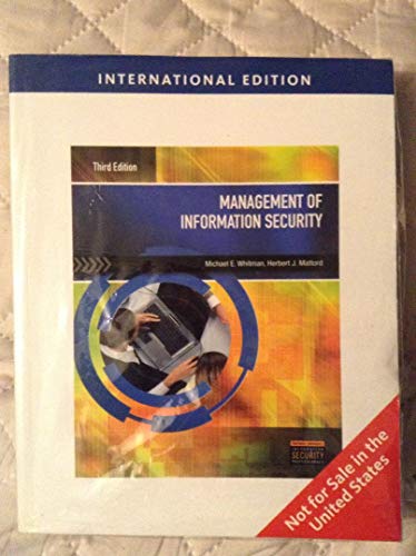 9780840031600: Management of Information Security, International Edition