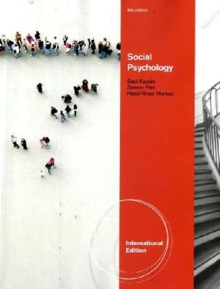 9780840031723: Social Psychology, International Edition