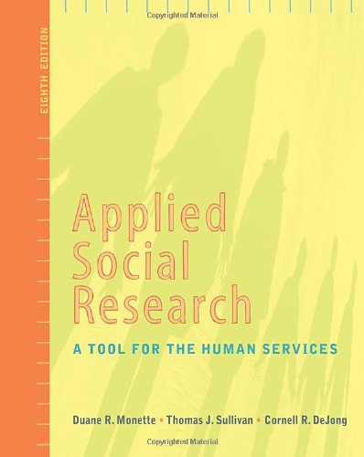 Beispielbild fr Applied Social Research : A Tool for the Human Services zum Verkauf von Better World Books