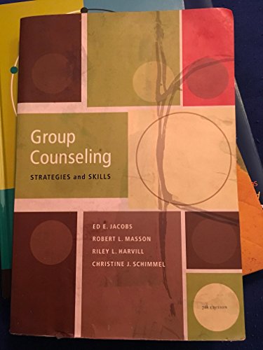 Stock image for Group Counseling: Strategies and Skills, 7th Edition (SAB 220 Group Techniques/Therapy) for sale by HPB-Red