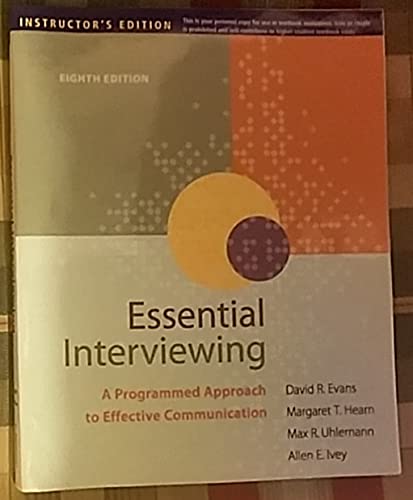 9780840034731: Essential Interviewing: A Programmed Approach to Effective Communication