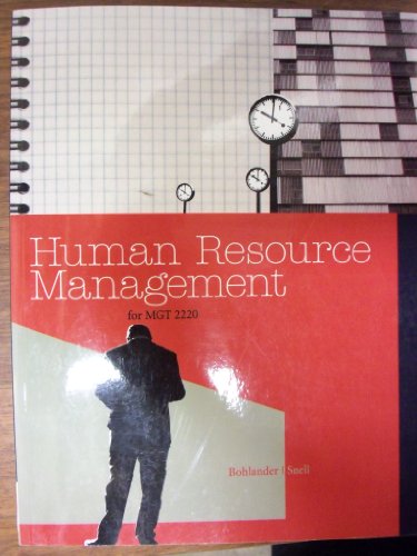 Stock image for Human Resource Management (Custom for MGT 2220) for sale by Irish Booksellers