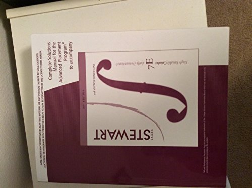 9780840049360 Complete Solutions Manual for Single Variable Calculus Early Transcendentals