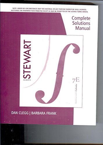 Beispielbild fr James Stewart Complete Solutions Manual for Multivariable Calculus zum Verkauf von Better World Books