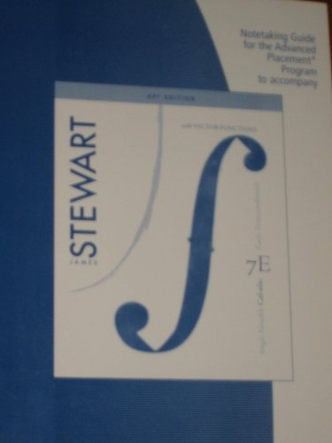 9780840058874: Notetaking Guide for the Advanced Placement* Program to accompany Single Variable Calculus 7E Early Transcendentals