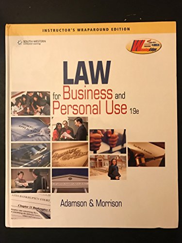 Imagen de archivo de Iwe Law For Biz 19e ; 9780840068347 ; 0840068344 a la venta por APlus Textbooks