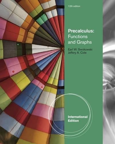 9780840068903: Precalculus: Functions and Graphs, International Edition
