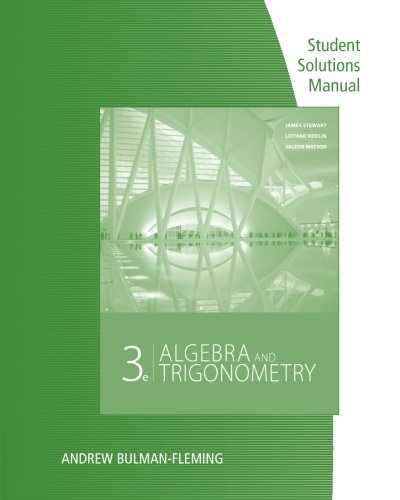 9780840069238: Algebra & Trigonometry Student Solutions Manual