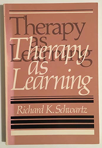 Beispielbild fr Therapy as learning zum Verkauf von Wonder Book
