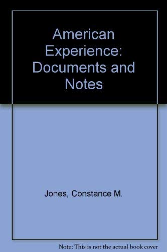 9780840337382: American Experience: Documents and Notes