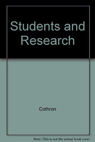 9780840357120: Students and Research [Paperback] by Cothron