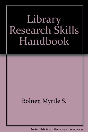 Beispielbild fr Library Research Skills Handbook zum Verkauf von HPB-Red