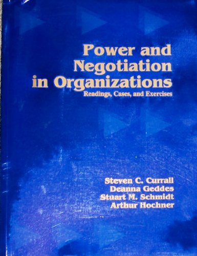 Beispielbild fr POWER AND NEGOTIATION IN ORGANIZATIONS: A BOOK OF READINGS zum Verkauf von GoldenWavesOfBooks