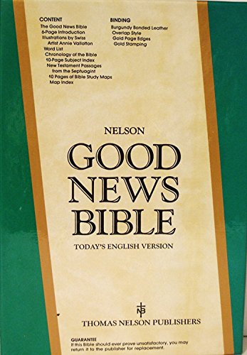 9780840711878: Holy Bible: Good News Gift and Award/Black Letters/Burgundy Bonded Leather/365Bg