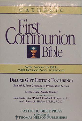 Stock image for First Communion Bible/New American Bible, No 9053Cw/White-Leather Flex for sale by HPB-Movies