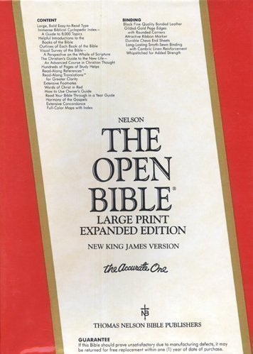 9780840727534: The Open Bible: Large Print Expanded Edition (NKJV)