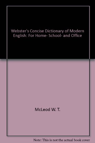 9780840731104: Webster's concise dictionary of modern English