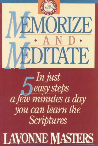 Stock image for Memorize and Meditate for sale by Pensees Bookshop