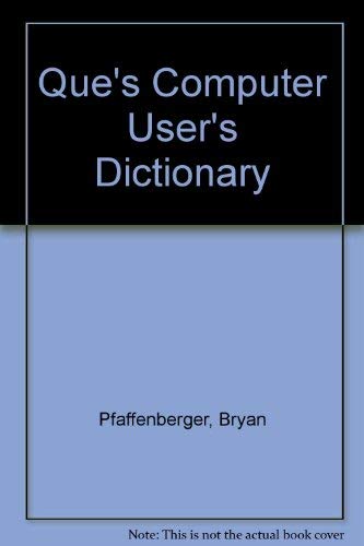 Beispielbild fr Que's Computer User's Dictionary zum Verkauf von Better World Books