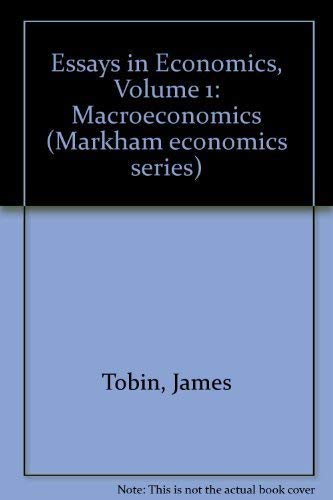 Beispielbild fr Essays in economics : macroeconomics. zum Verkauf von Kloof Booksellers & Scientia Verlag