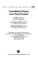 Beispielbild fr Formaldehyde Release from Wood Products zum Verkauf von Better World Books
