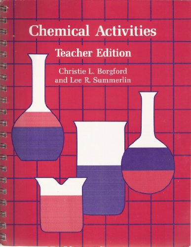 Imagen de archivo de Chemical Activities, Teacher Edition a la venta por dsmbooks