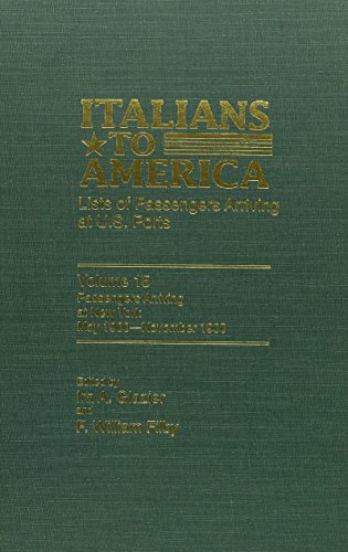 Italians to America: May 20, 1900-November 4, 1900 v. 15: Lists of Passengers Arriving at U.S.Por...