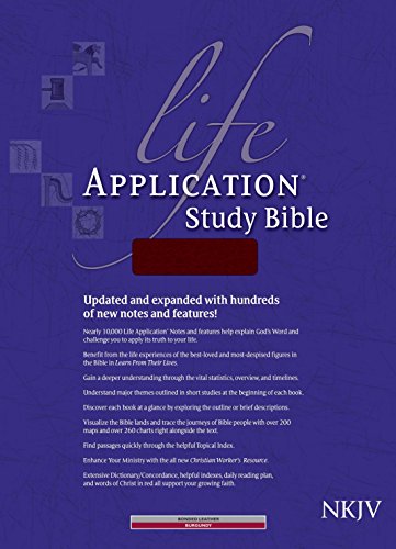 9780842340410: Life Application Study Bible: New King James Version, Burgundy Bonded Leather