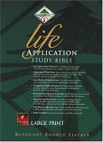9780842343572: Life Application Study Bible: New Living Translation : Indexed : Burgundy Bonded Leather : Large Print