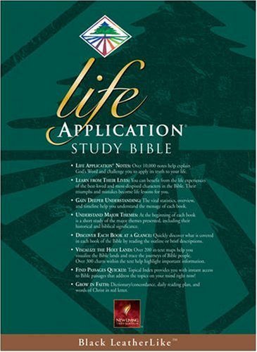 9780842354639: Life Application Study Bible: New Living Translation Black Leatherlike