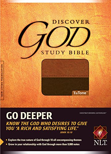 9780842369237: The Discover God Study Bible NLT, TuTone (Red Letter, LeatherLike, Chestnut/Brown)