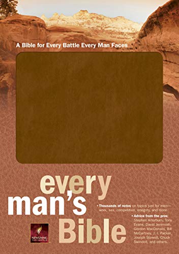 Stock image for Every Man's Bible: New Living Translation (Bonded Leather, Tan, Every Man  s Series)    Study Bible for Men with Study Notes, Book Introductions, and 44 Charts for sale by ZBK Books