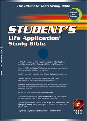 9780842385121: Holy Bible: Student's New Living Translation Life Application, Navy, Bonded Leather